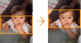 顔を自動で認識する「フェイスフレーミング」