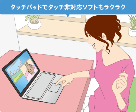 �^�b�`�p�b�h�Ń^�b�`��Ή��\�t�g�����N���N