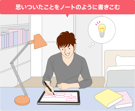 �v���������Ƃ��m�[�g�̂悤�ɏ�������