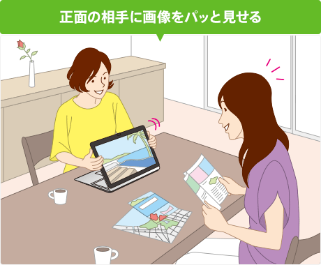 ���ʂ̑���ɉ摜���p�b�ƌ�����