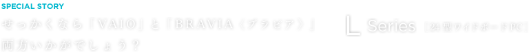 ���������Ȃ�uVAIO�v�ƁuBRAVIA�q�u���r�A�r�v�����������ł��傤�H | L Series �m24�^���C�h�{�[�hPC�n
