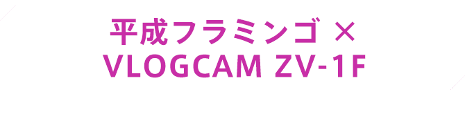 平成フラミンゴ × VLOGCAM ZV-1F