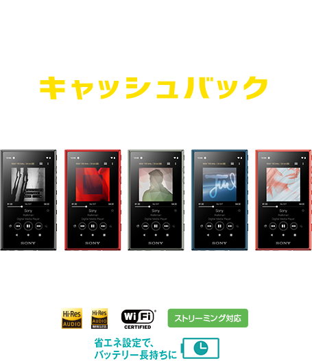 3,000円キャッシュバック NW-A100シリーズ