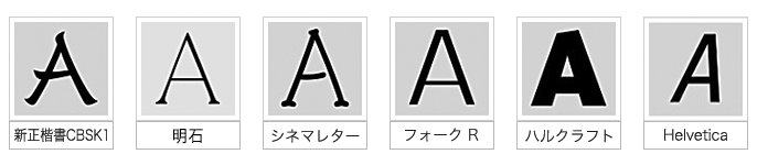 ※アルファベット6種類