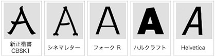 ※アルファベット5種類