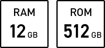 RAM12GB ROM512GB