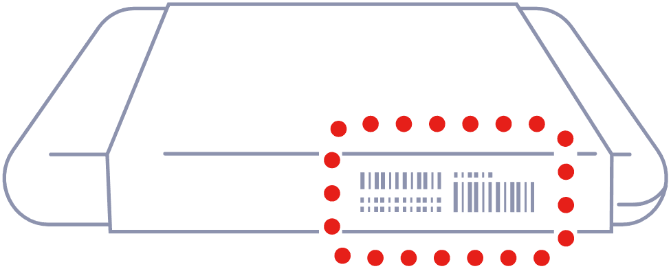 外装箱のIMEI番号イメージ