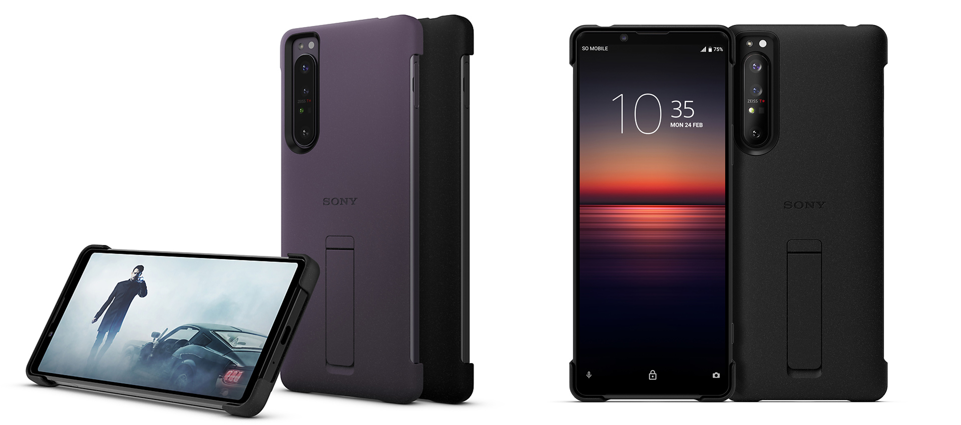 Xperia 1 II Style Cover with Stand XQZ-CBAT