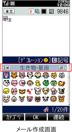 メール作成画面