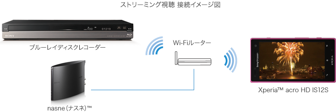 ストリーミング視聴 接続イメージ図