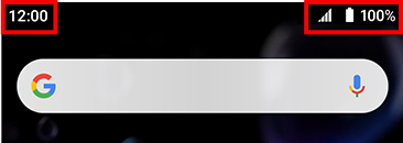通信なし ステータスバーの配置とアイコンの変更 バージョンアップ後
