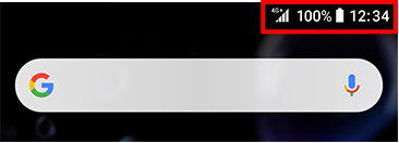 通信あり ステータスバーの配置とアイコンの変更 バージョンアップ前