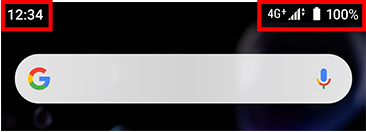通信あり ステータスバーの配置とアイコンの変更 バージョンアップ後