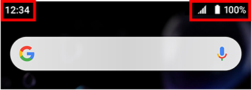 通信なし ステータスバーの配置とアイコンの変更 バージョンアップ後