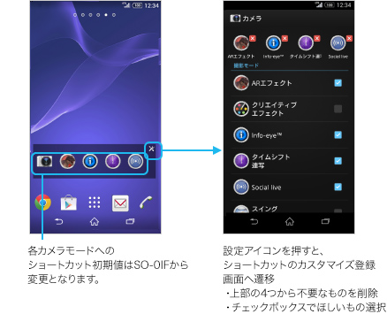 ウィジェット追加方法の画面