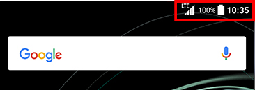 通信あり ステータスバーの配置とアイコンの変更 バージョンアップ前