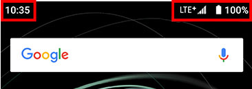 通信なし ステータスバーの配置とアイコンの変更 バージョンアップ後