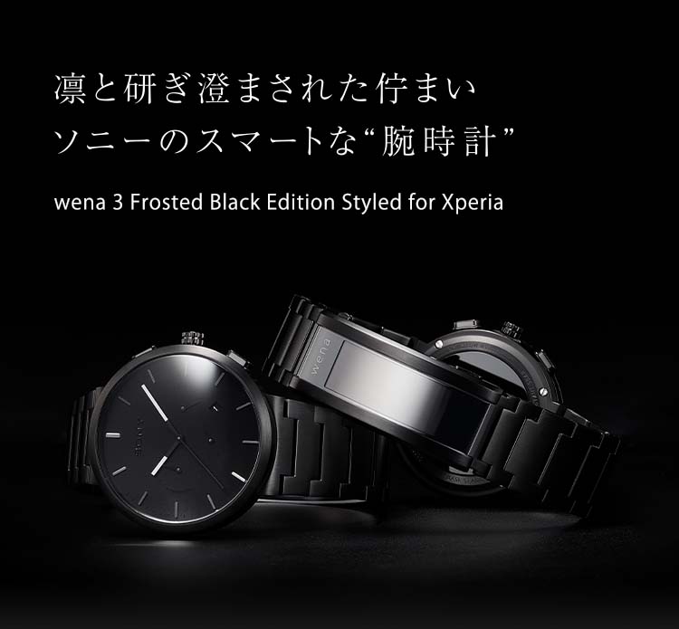 SONY　wena 3 Frosted Black Edition （2）スマートウォッチ