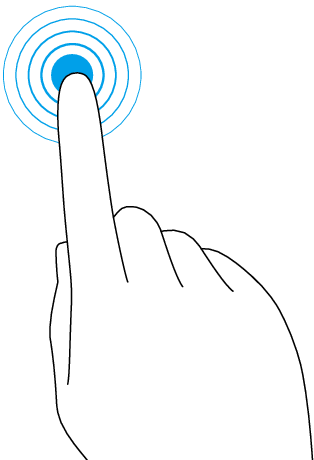 長押しするジェスチャー