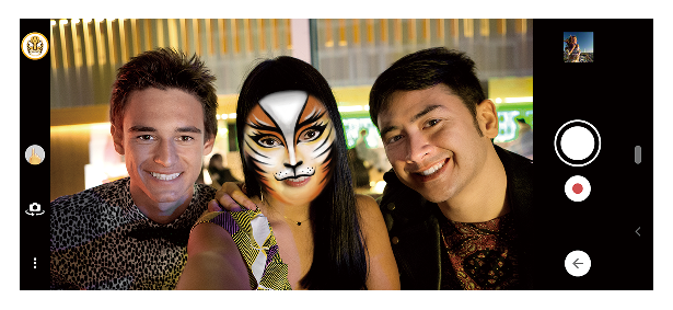 ARエフェクトのイメージ画面