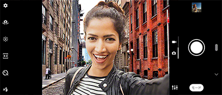 自分撮りのイメージ画面