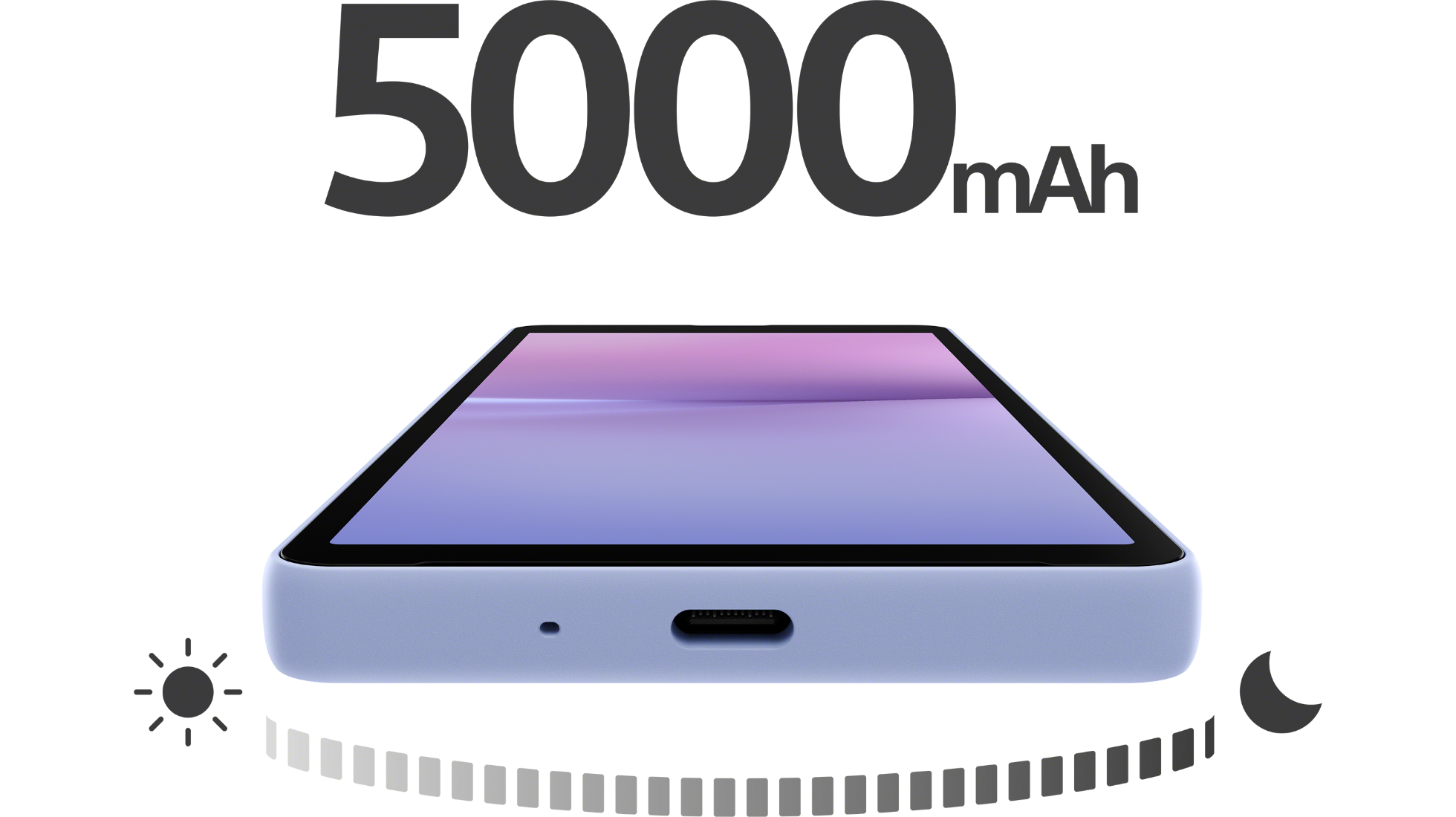 5000mAhの大容量バッテリーイメージ